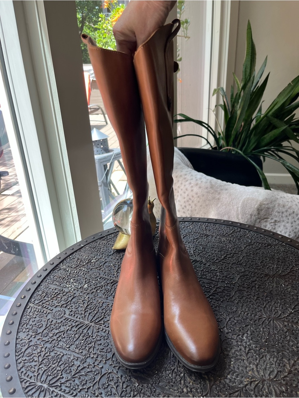 SAM EDELMAN PENNY RIDING BOOTS IN WHISKEY LEATHER 6.5 - Picture 9 of 16